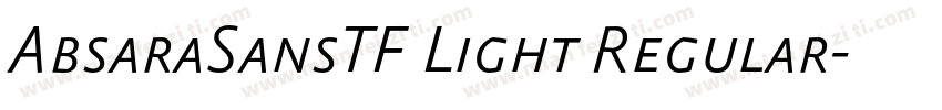 AbsaraSansTF Light Regular字体转换